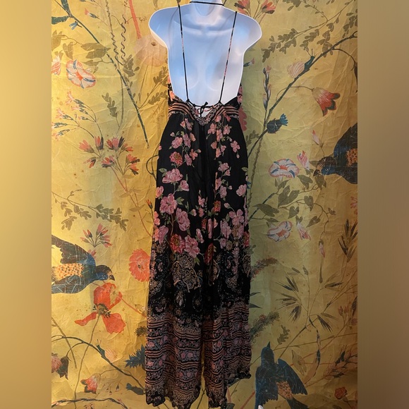 NWT FREE PEOPLE Sz 8 SUNDOWN CUTOUT WIDE LEG FLORAL PRINTED JUMPSUIT - Picture 7 of 8